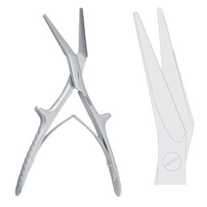 Shear bone cutting Tessier serrated 15° angled 195mm