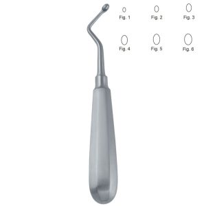 Łyżeczka kostna mod.USA prawa zagięta fig 6, 160mm