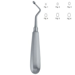 Łyżeczka kostna mod.USA lewa zagięta fig 4, 160mm