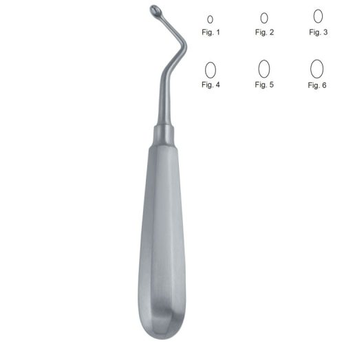 Łyżeczka kostna mod.USA lewa zagięta fig 4, 160mm