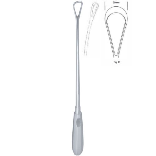 Skrobaczka maciczna Recamier tępa-giętka 20mm 310mm fig.10