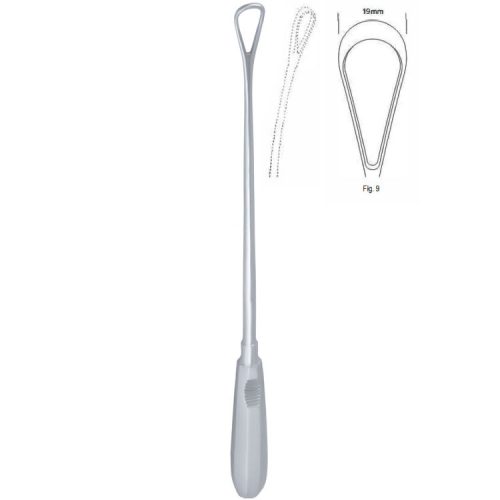 Skrobaczka maciczna Recamier tępa-giętka 19mm 310mm fig.9