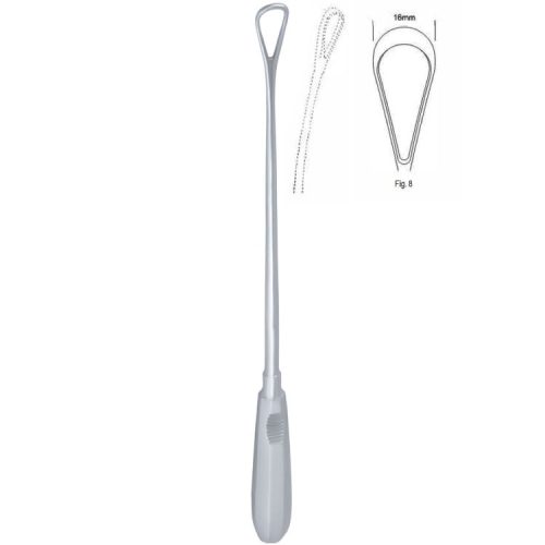 Skrobaczka maciczna Recamier tępa-giętka 16mm 310mm fig.8