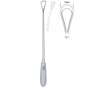 Skrobaczka maciczna Recamier tępa-giętka 15mm 310mm fig.7
