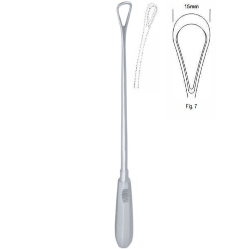Skrobaczka maciczna Recamier tępa-giętka 15mm 310mm fig.7