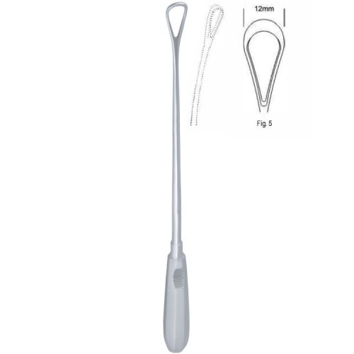 Skrobaczka maciczna Recamier tępa-giętka 12mm 310mm fig.5