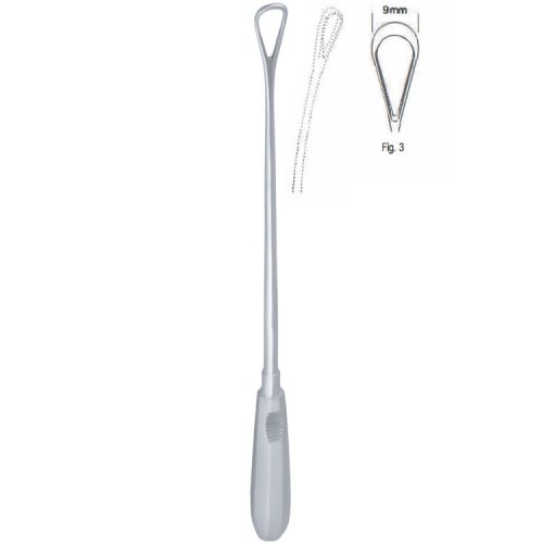 Skrobaczka maciczna Recamier tępa-giętka 9mm 310mm fig.3