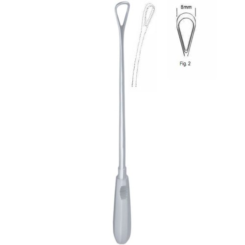 Skrobaczka maciczna Recamier tępa-giętka 8mm 310mm fig.2