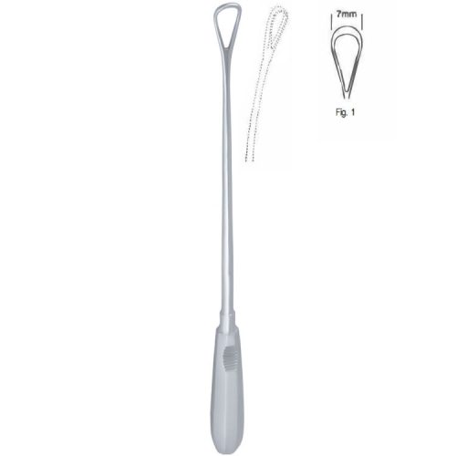 Skrobaczka maciczna Recamier tępa-giętka 7mm 310mm fig.1