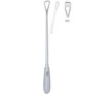 Skrobaczka maciczna Recamier tępa-giętka 6mm 310mm fig.0