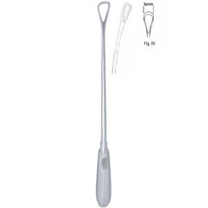 Skrobaczka maciczna Recamier tępa-giętka 5mm 310mm fig.00