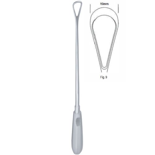 Skrobaczka maciczna Recamier tępa-sztywna 19mm 310mm fig.9