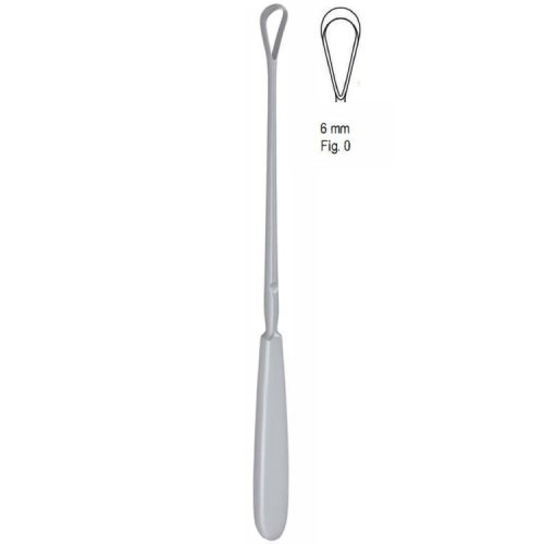 Skrobaczka maciczna Sims tępa-giętka 6mm 255mm fig.0