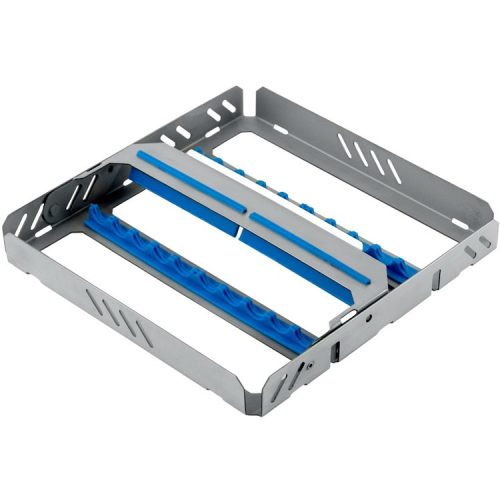 Kaseta do sterylizacji na 10 instrumentów, niebieska
