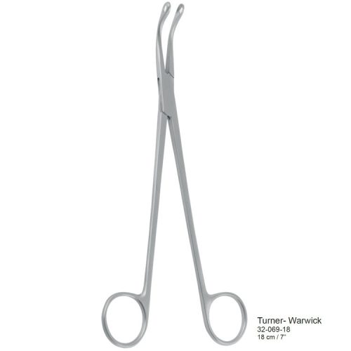 Turner- Warwick gall stone forceps curved 180mm