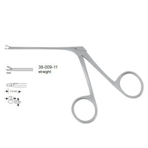 Kleszczyki uszne mikro 0.6x0.5mm 80mm