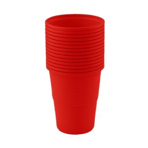 Jednorazowe kubki plastikowe czerwone 200ml (100 szt)