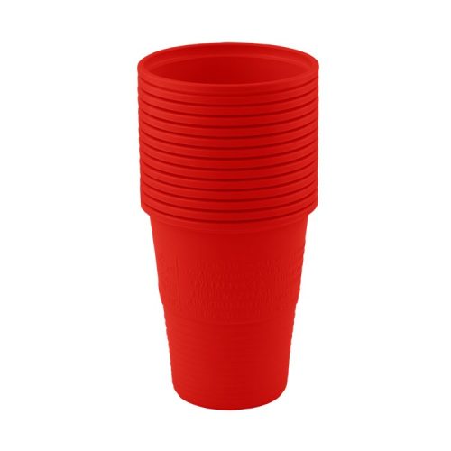 Jednorazowe kubki plastikowe czerwone 200ml (100 szt)