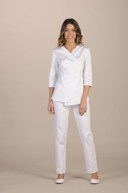 Silvi, bluza damska M3/4, Lev, biała XS