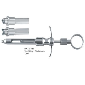 Brass-Series Strzykawka z aspiracją ręczną typ Trio Łamana 1.8 ml