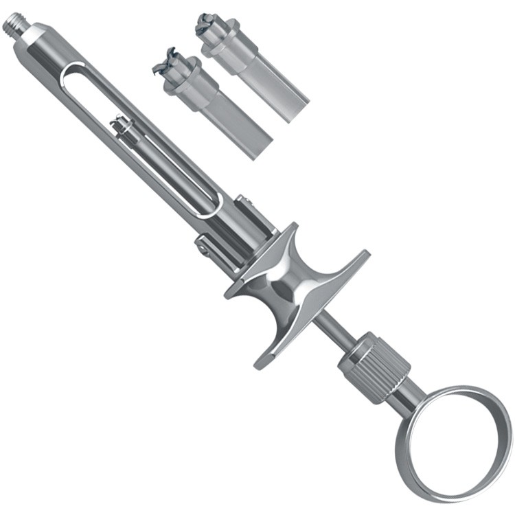 Brass-Series Strzykawka z aspiracją ręczną typ Trio Łamana 1.8 ml