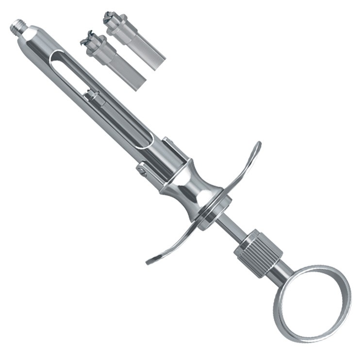 Brass-Series Strzykawka z aspiracją ręczną typ Trio Łamana 1.8 ml