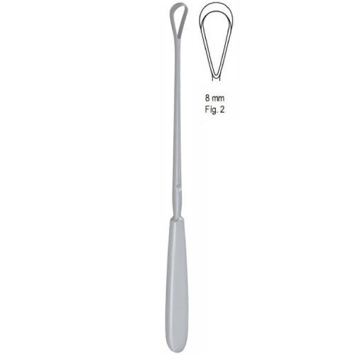 Skrobaczka maciczna Sims tępa-sztywna 8mm/280mm fig.2