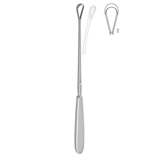 Skrobaczka maciczna Sims ostra-giętka 8mm/280mm fig.2