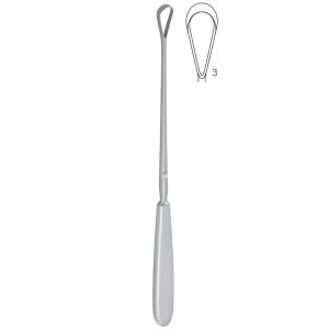Skrobaczka maciczna Sims ostra-sztywna 9mm/280mm fig.3