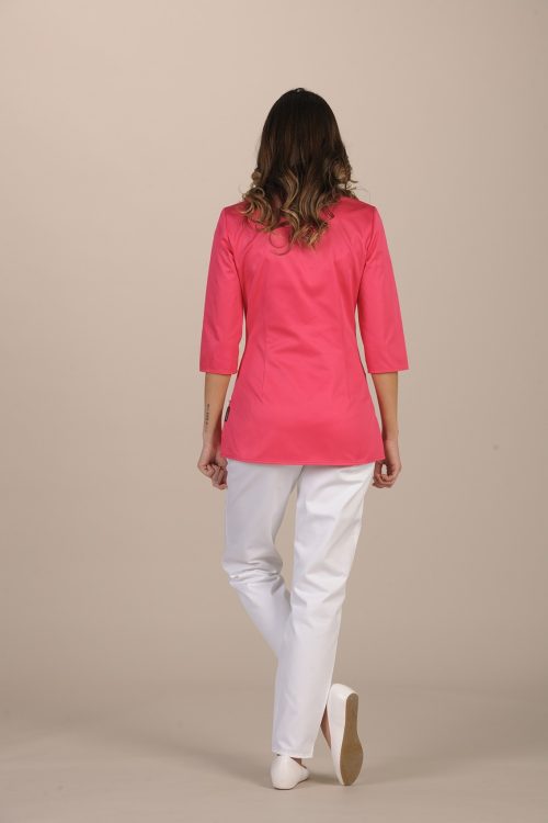 Nuraxi, bluza damska M3/4 Lev,koralowa S